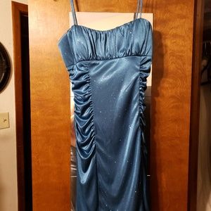 Teal cocktail dress